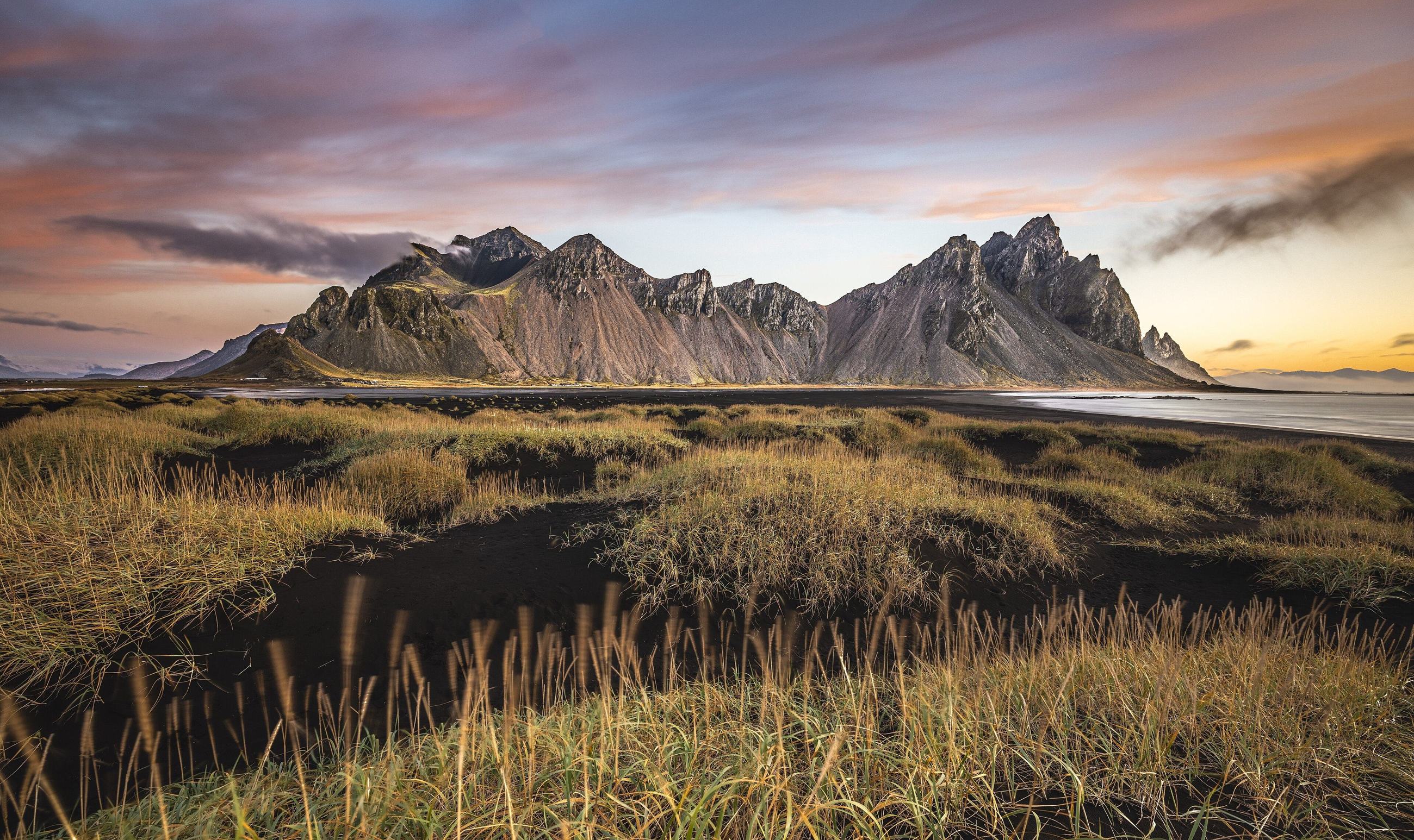 Vestrahorn mountain at daybreak, south-east Iceland